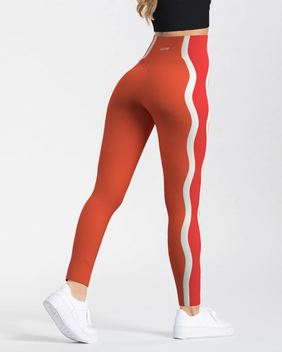 Enduro High Waist Leggings - Red