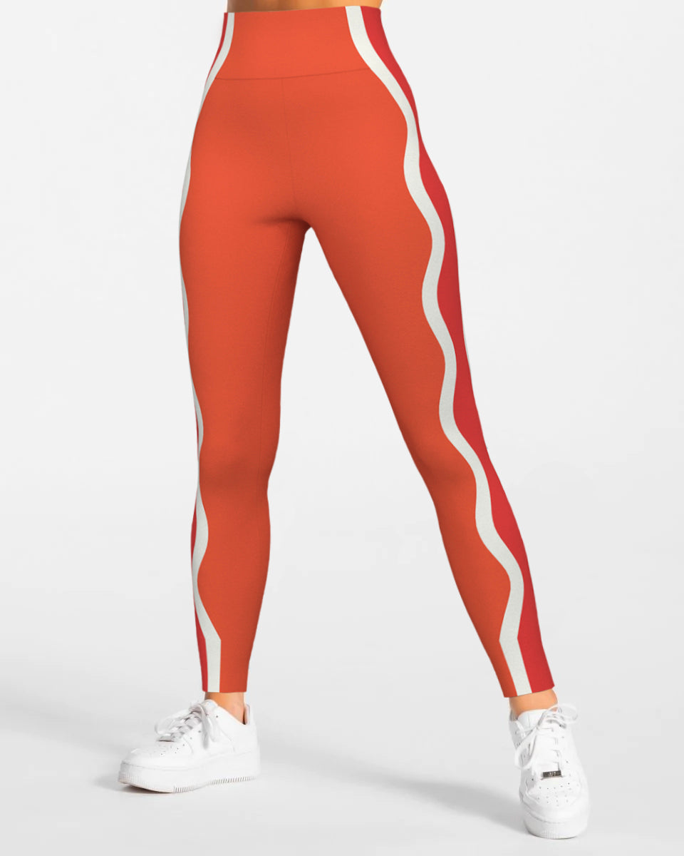 Enduro High Waist Leggings - Red