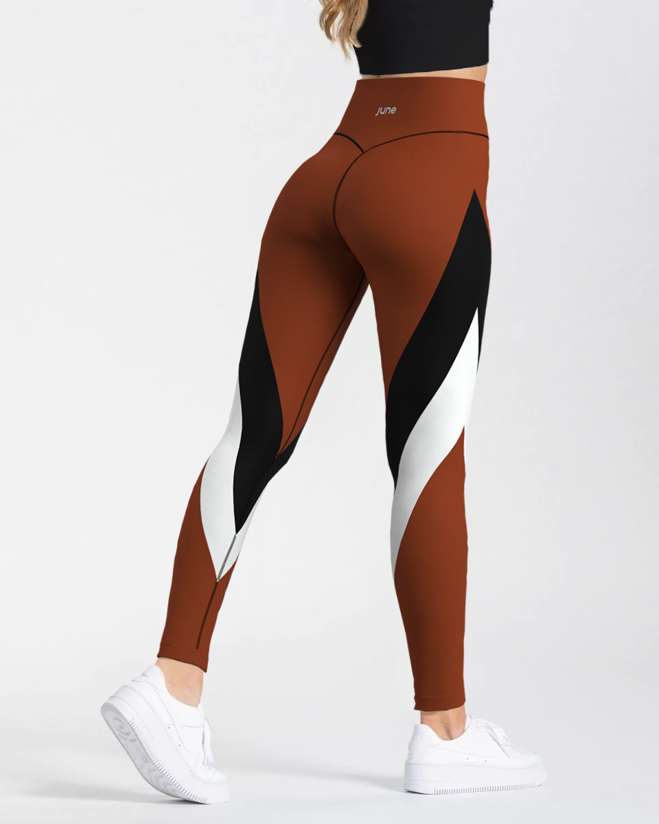 Surge High Waist Leggings - Brown