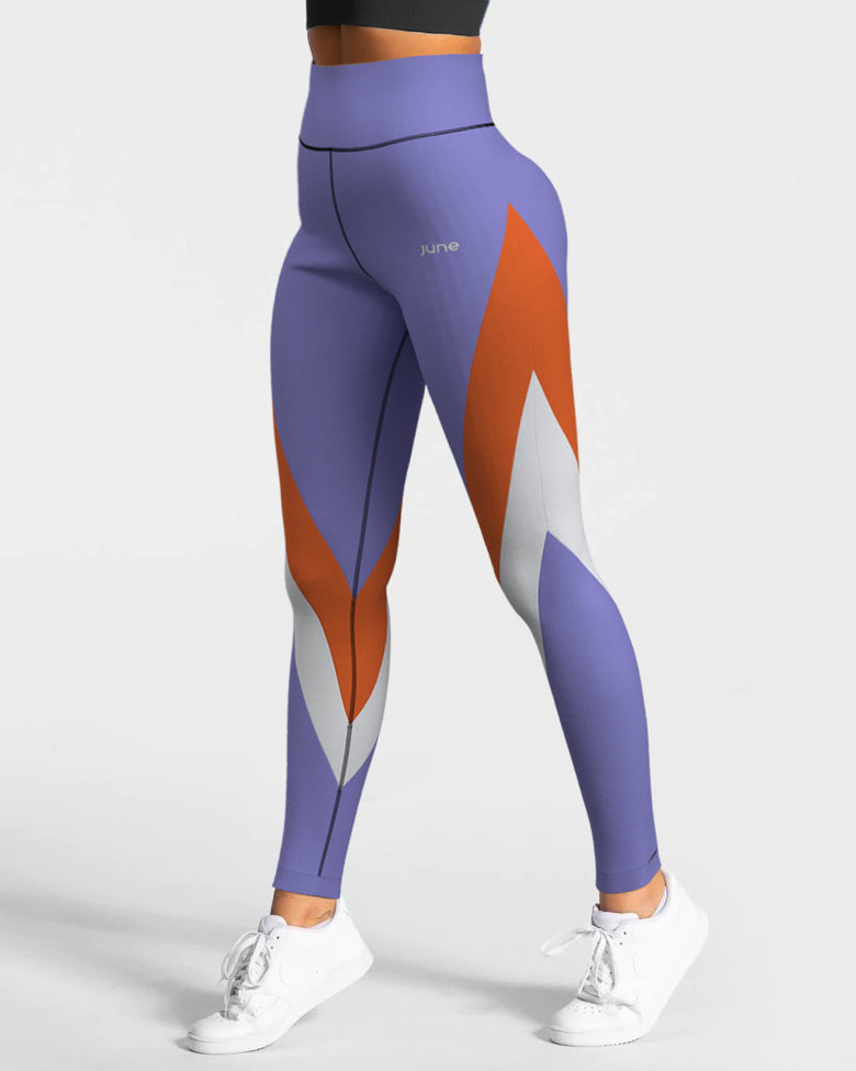 Surge High Waist Leggings - Lavender Flame