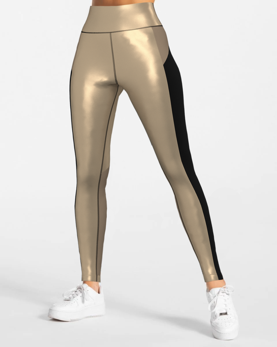 Vitalize High Waist Leggings - Gold