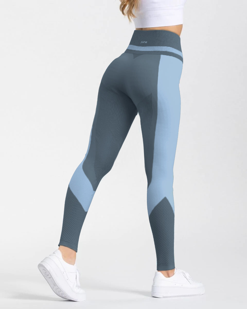 Aero Seamless Leggings - Blue